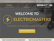 Tablet Screenshot of electricmasters.com